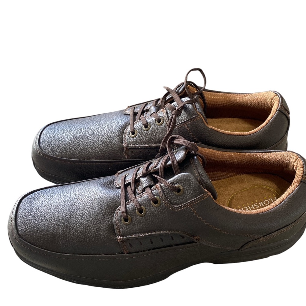 Men Florsheim Escape Lace Casual Oxford Brown Genuine Leather Upper Sz13XW Shoes